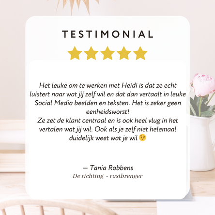 social media testimonial review